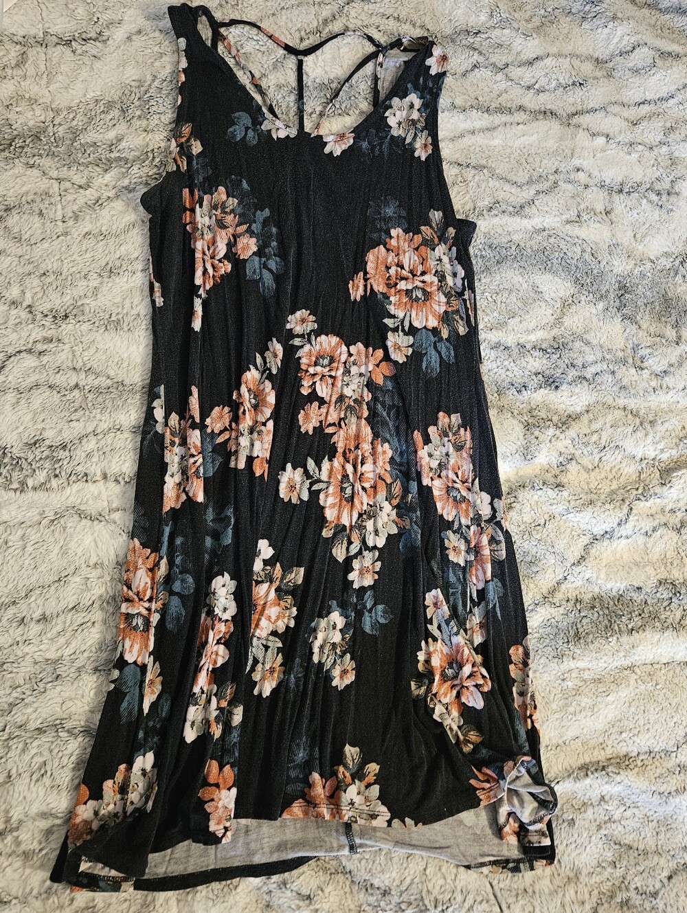 Navy Floral Dress